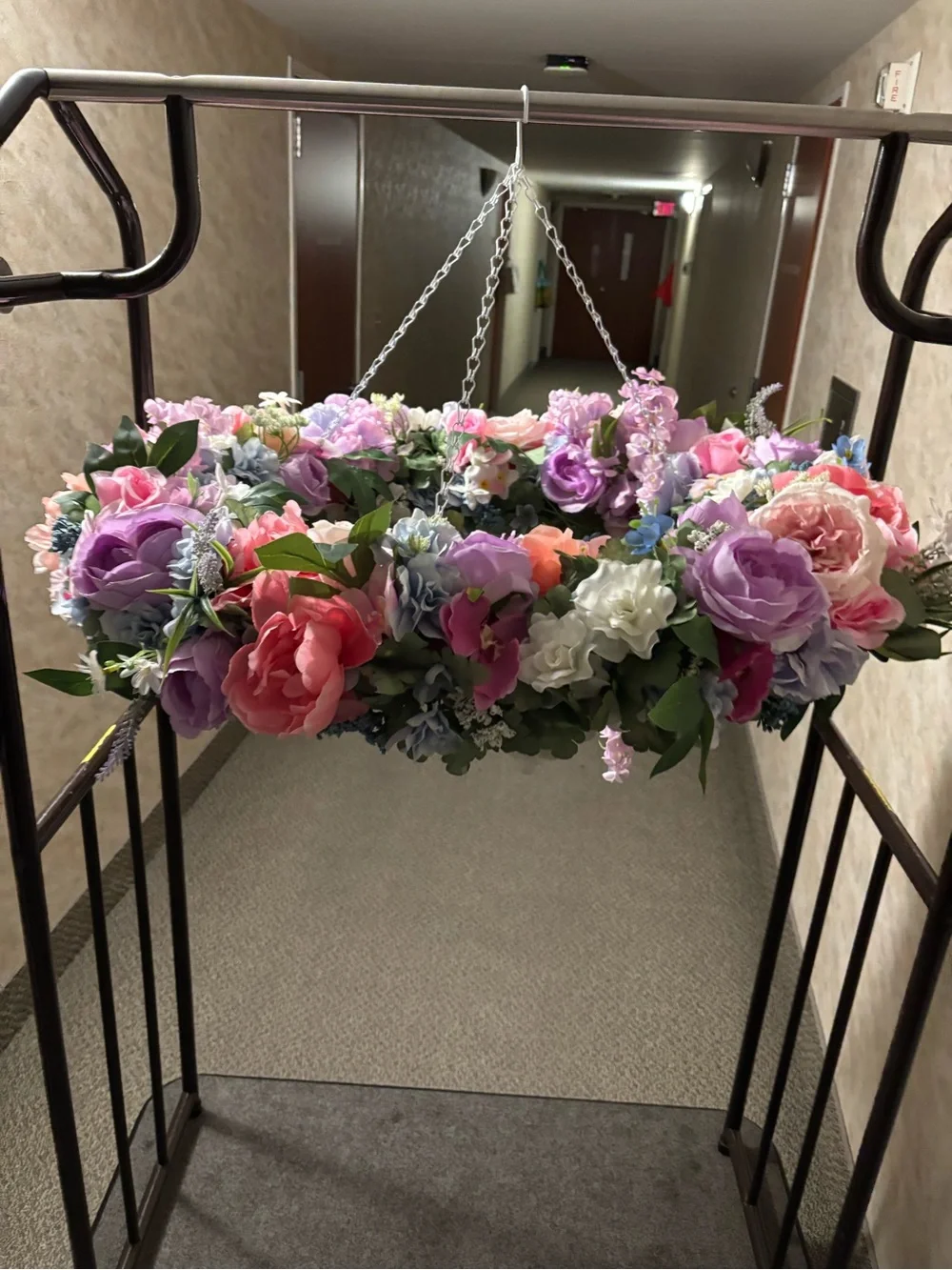 Pastel Floral Wreath - Pink & Lavender Spring Decor